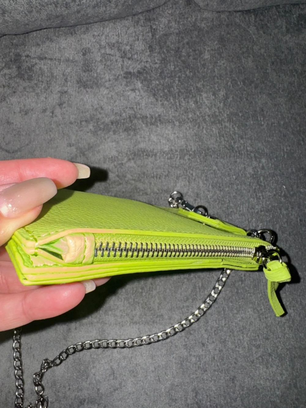 Crossbody Phone Bag - Neon Green - Picture 8 of 17